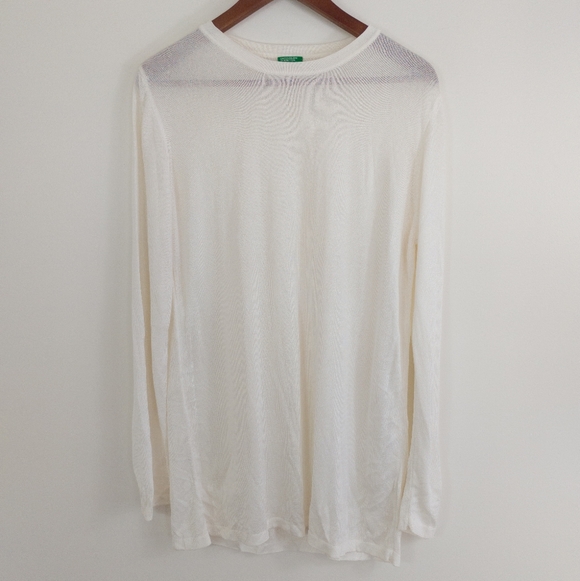 United Colors Of Benetton Tops - United Colors Of Benetton Crew Neck Long Sleeve Top Made in Italy Size Large